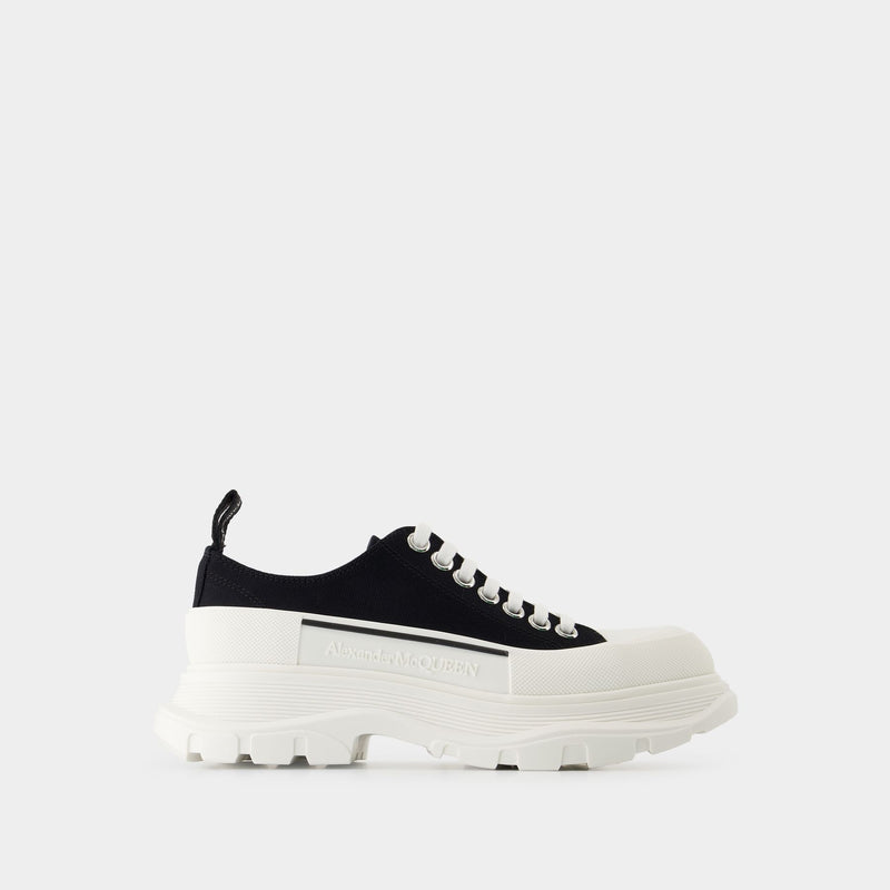 Tread  Slick Sneakers - Alexander McQueen - Canvas - Black/White