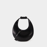 Mini Moon Bag - Staud - Leather - Black