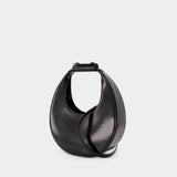 Mini Moon Bag - Staud - Leather - Black