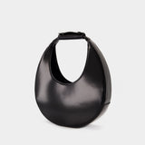 Moon Shoulder Bag - Staud - Leather - Black