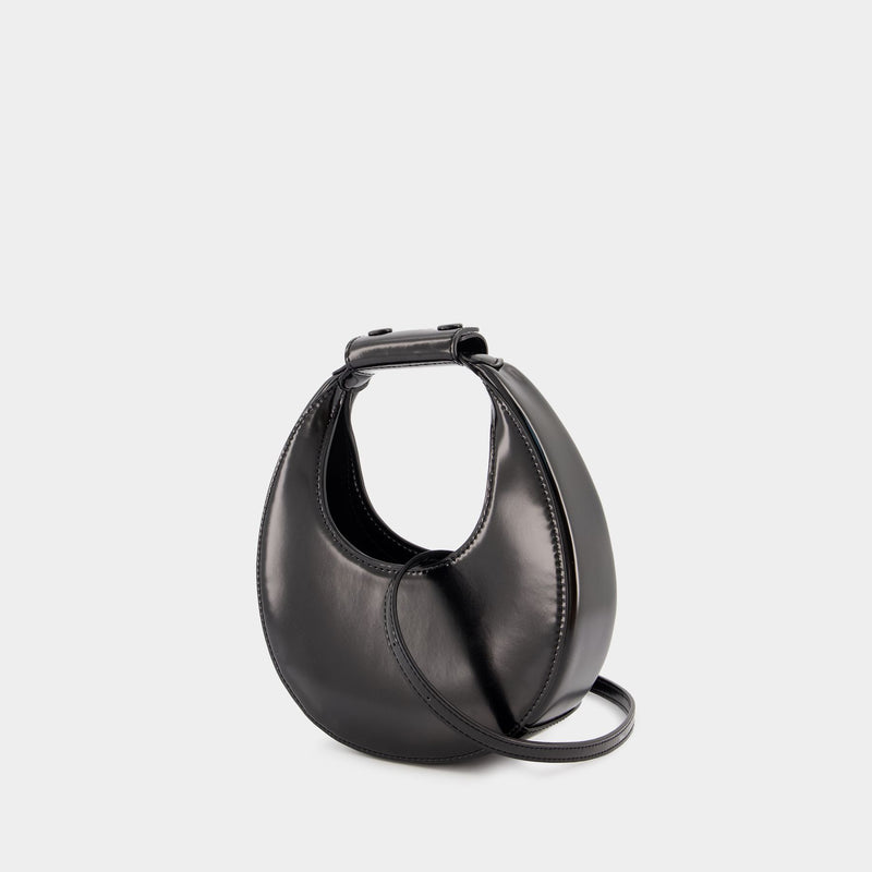 Good Night Moon Purse - Staud - Leather - Black