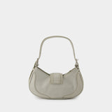 Hobo Brocle Shoulder Bag - Osoi - Leather - Cream