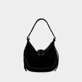 Mid Hobo Brocle Shoulder Bag - Osoi - Leather - Denim Black