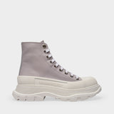 Tread Slick Sneakers in Grey Canvas