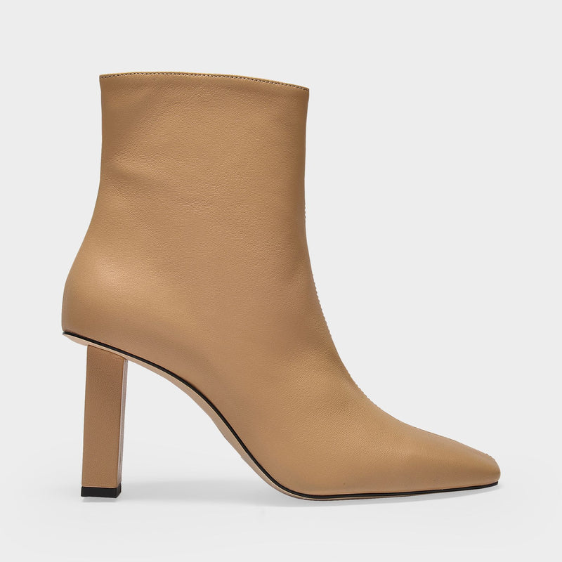 Joan Le Carré Ankle Boots in Light Sand Leather