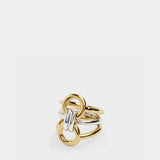 Tryptich Ring in Vermeil and Silver