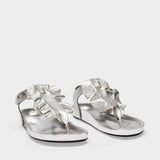 Isele Sandals in Silver Leather