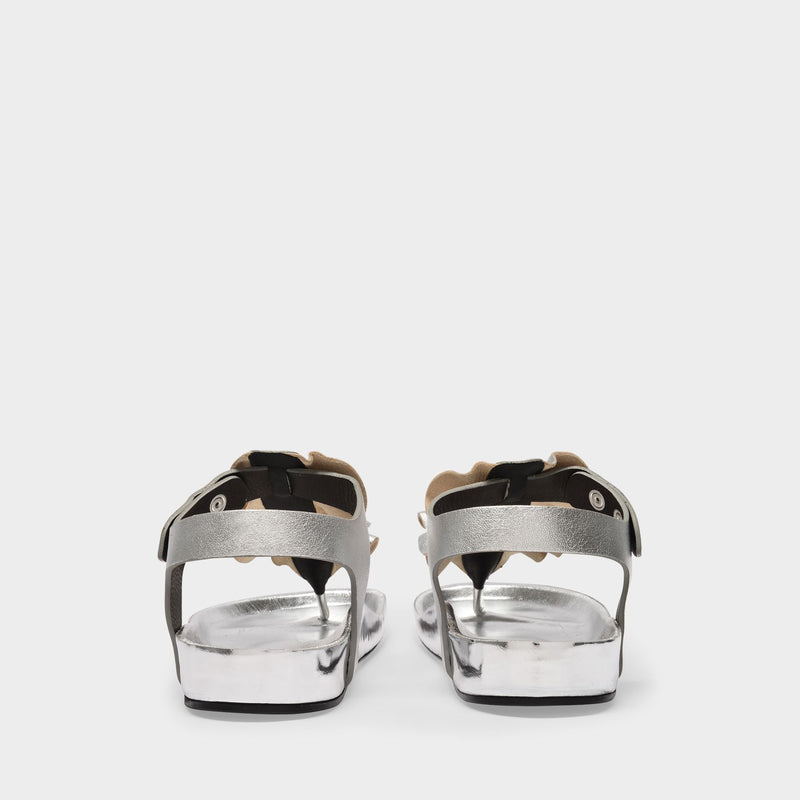 Isele Sandals in Silver Leather