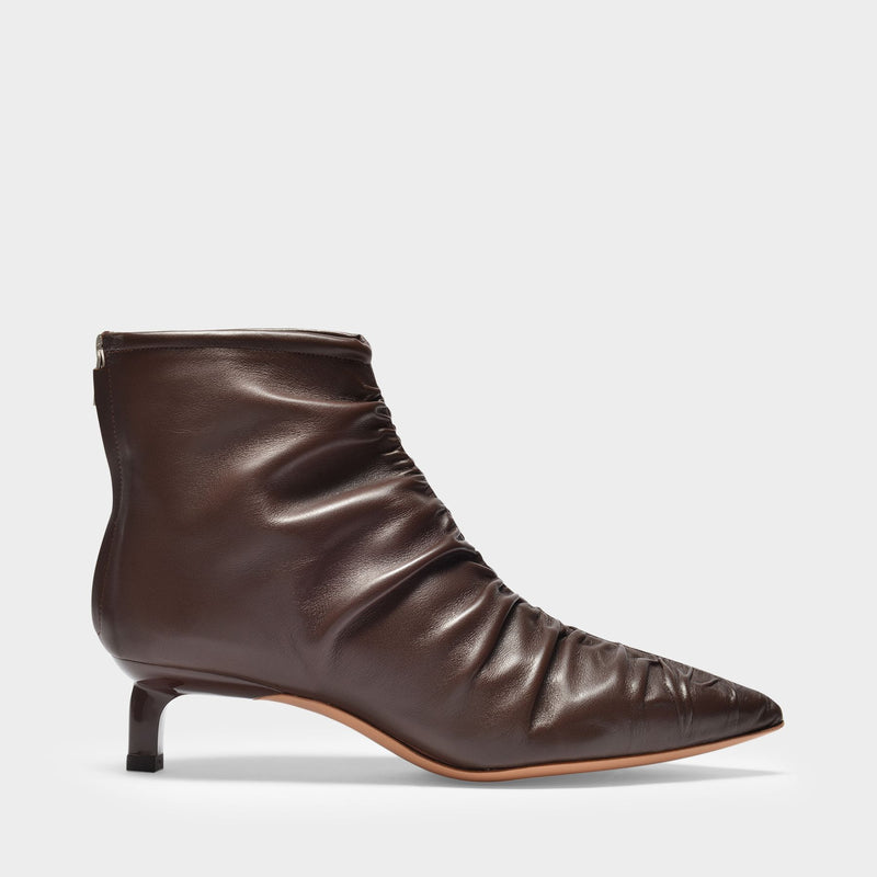 Ankle Boots in Dark Brown Leather