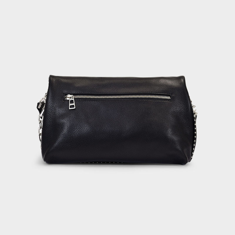 Rocky Crossbody Bag in Black Grained Leather