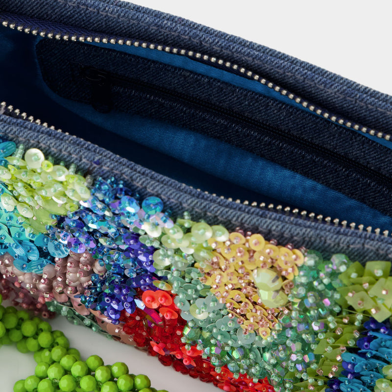 Denim Hobo Bag - Germanier - Pistachio - Pearl