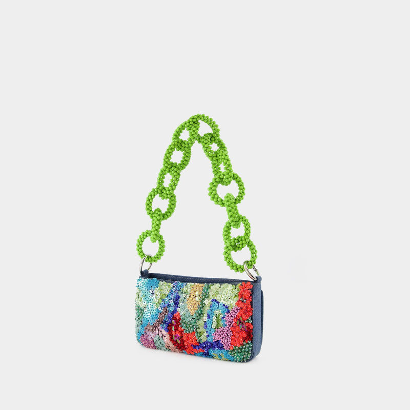 Denim Hobo Bag - Germanier - Pistachio - Pearl