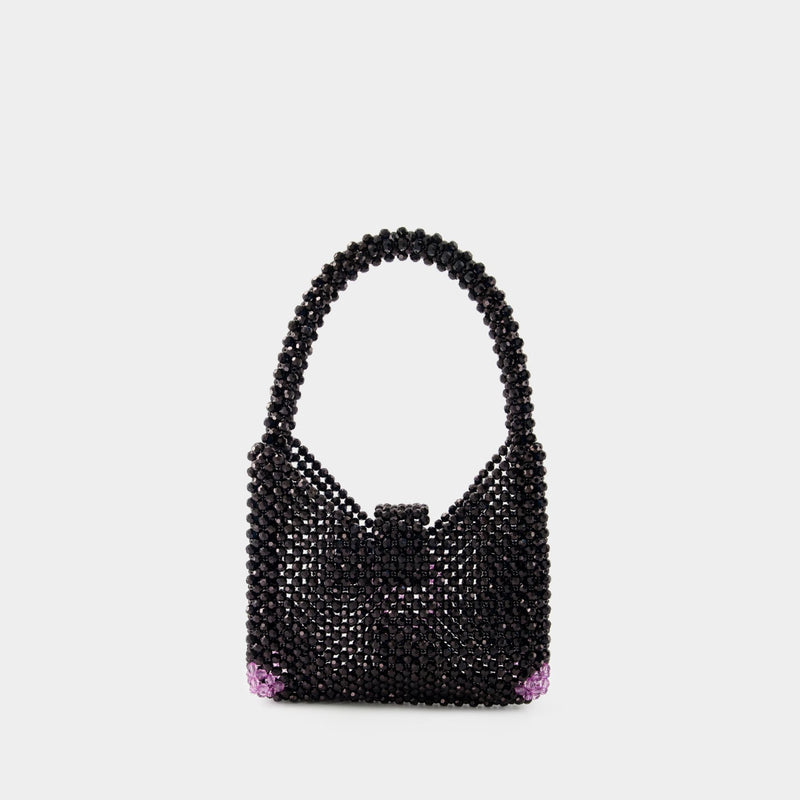 Beaded Hobo Bag - Germanier - Beads - Black