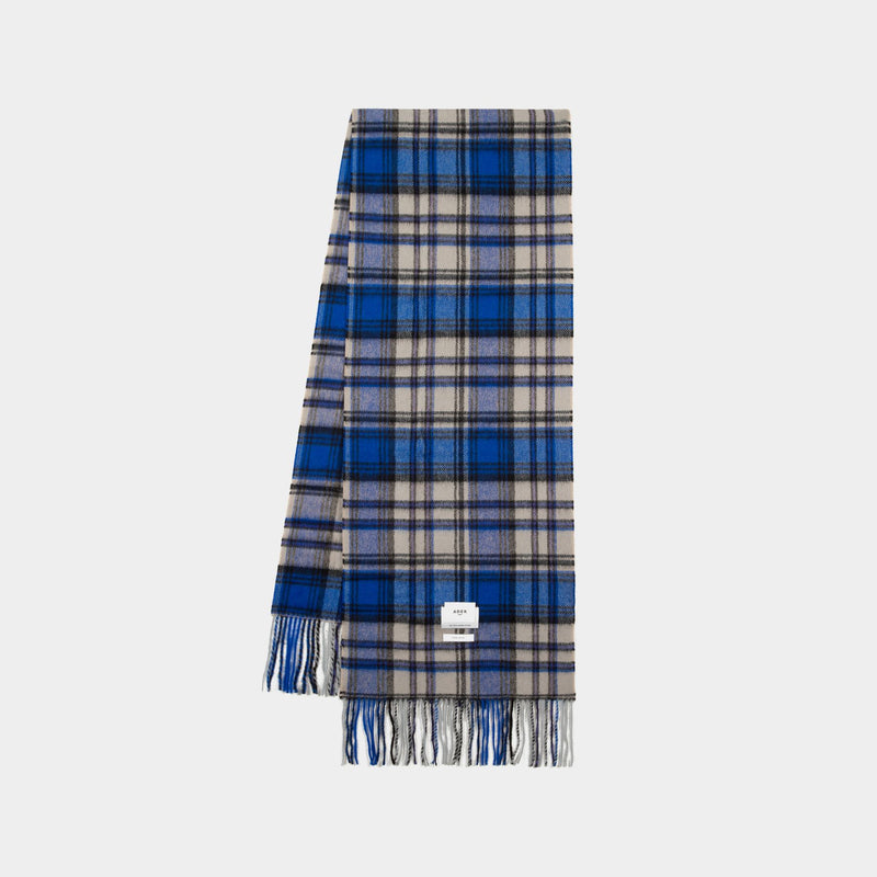 Tartan Scarf - Ader Error - Wool - Blue