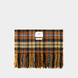 Tartan Scarf - Ader Error - Wool - Brown