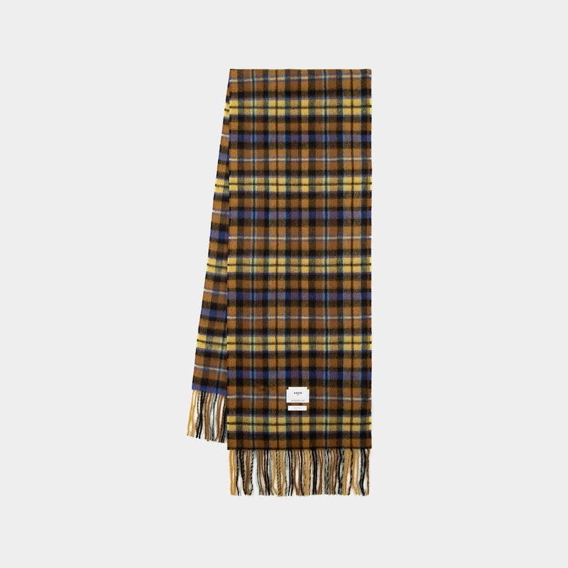 Tartan Scarf - Ader Error - Wool - Brown