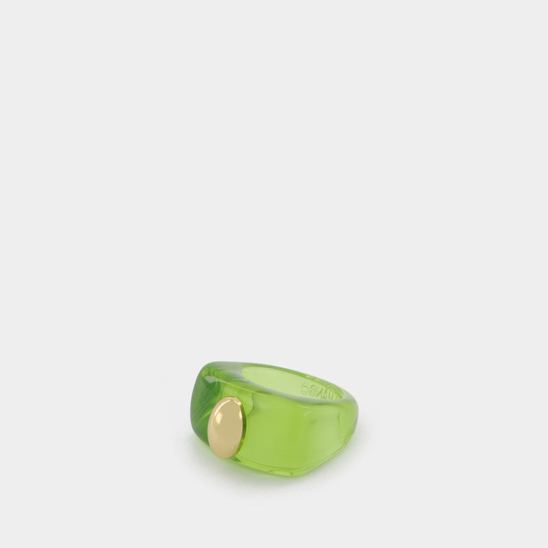 Pagan 
Vegan Ring in Green PVC