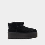 Classic Ultra Mini Platform Ankle Boots - UGG - Leather - Black