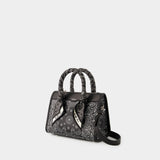 Bandana Micro Triangle Bag - Amiri - Leather - Black