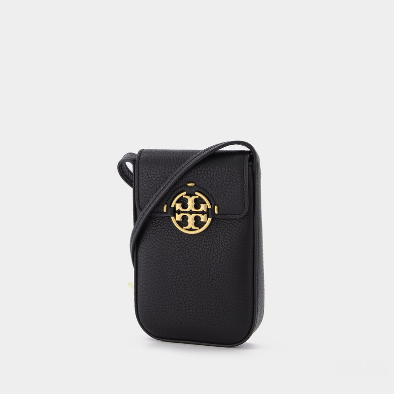 Miller Phone Crossbody in black leather