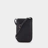 Miller Phone Crossbody in black leather