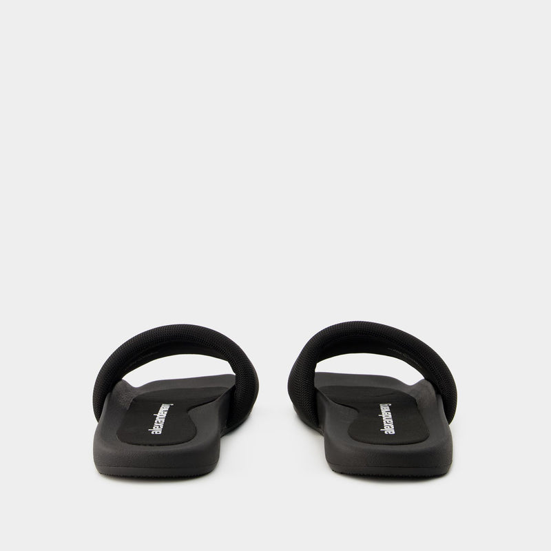 Aw Pool Slides - Alexander Wang - Nylon - Black