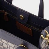 Field Tote 22 Tote Bag - Coach - Navy - Jacquard