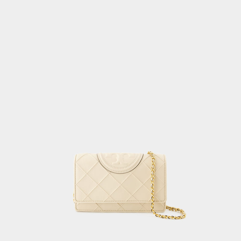 Fleming Soft Chain Crossbody - Tory Burch - Leather - Beige