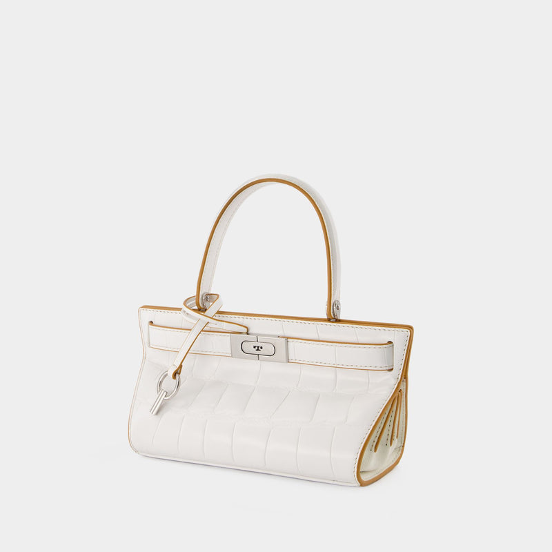 Petite Lee Radziwill Cat Eye Bag - Tory Burch - White - Croc