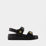 Kira Sport Sandals - Tory Burch - Leather - Black