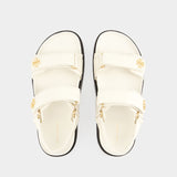 Kira Sport Sandals - Tory Burch - Leather - New Ivory