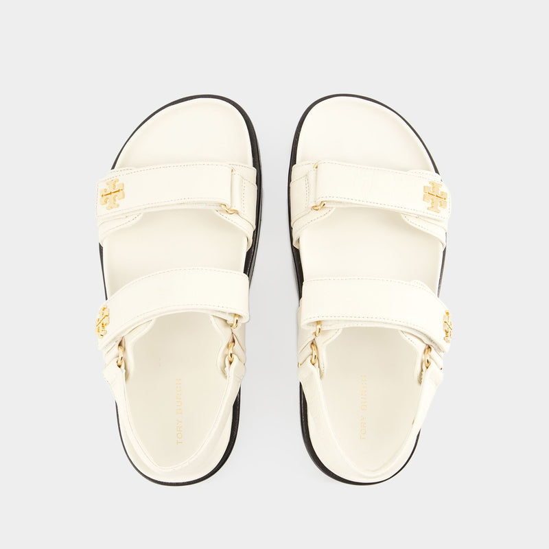 Kira Sport Sandals - Tory Burch - Leather - New Ivory