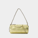 Fleming Soft Barrel Bag - Tory Burch - Leather - Gold