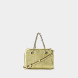 Fleming Soft Chain Mini Shopper Bag - Tory Burch - Leather - Gold