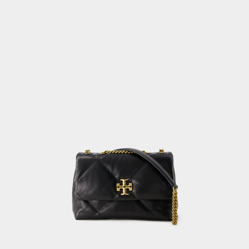 Kira Diamond Quilt Small Convertible Bag - Tory Burch - Leather - Black