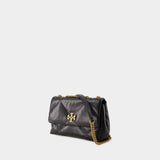 Kira Diamond Quilt Small Convertible Bag - Tory Burch - Leather - Black