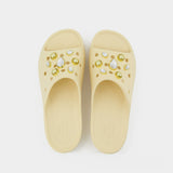 Platform Classic Crystals Pearls Mules - Crocs - Vanilla - Synthetic