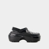 Stomp High Shine Sandals - Crocs - Thermoplastic - Black