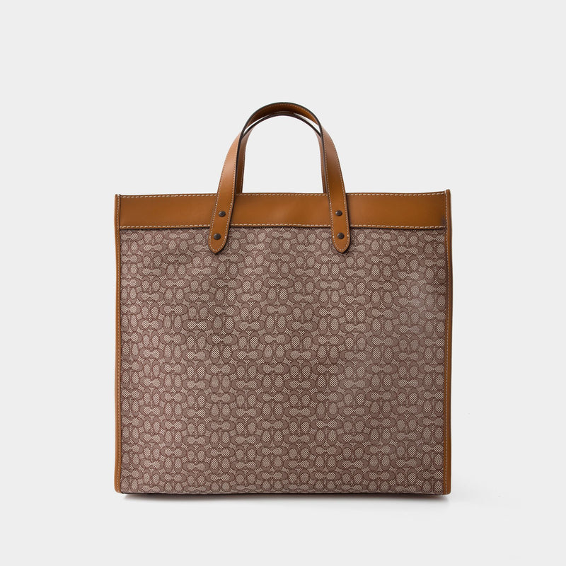 Field 40 Tote Bag - Coach - Leather - Cocoa