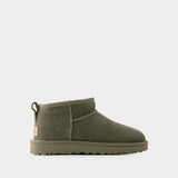 Classic Ultra Mini Ankle Boots - Ugg - Leather - Green