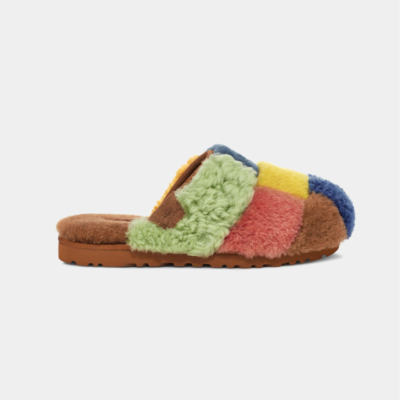 Ugg Tes Patchwork Slides - UGG - Shearling - Multicolor