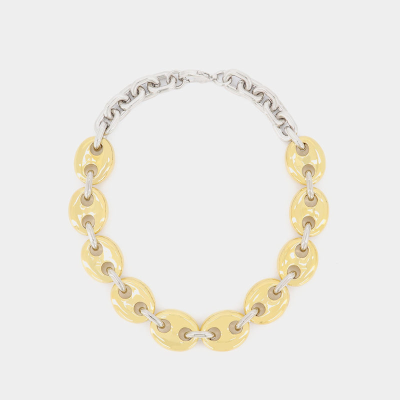 X Eight Neck Necklace - Paco Rabanne - Gold/Silver - Metal