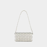 Button Baguette Crossbody  - Paco Rabanne - Silver