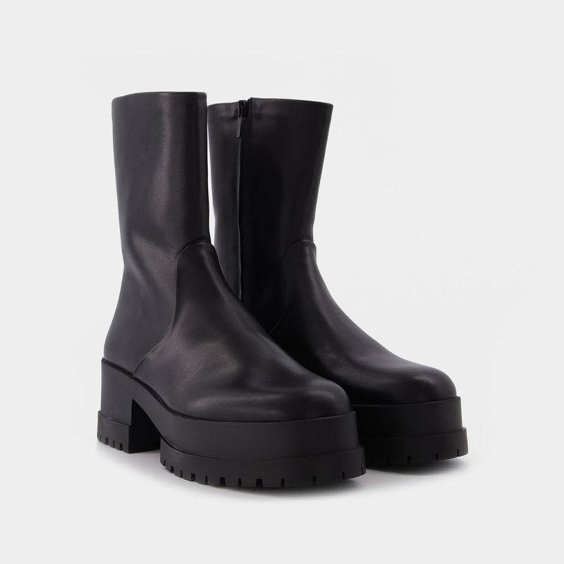 Wilmer Boots in Black Leather