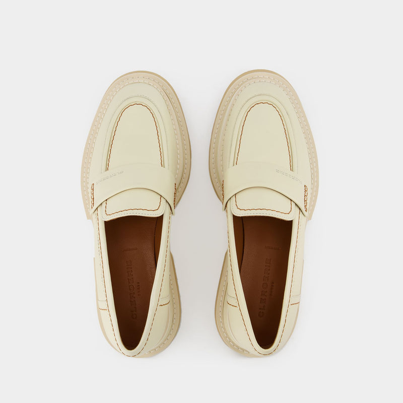 Banelsp Flat Shoes - Clergerie - White - Leather