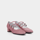 Kina Pumps - Carel - Glitter Pink - Leather