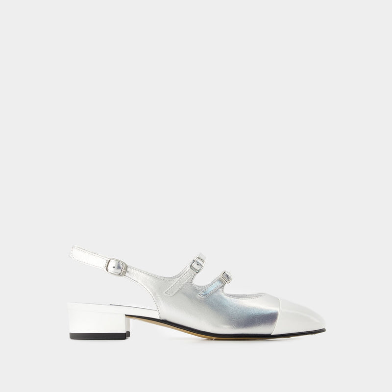 Abricot Pumps - Carel - Leather - White/Silver