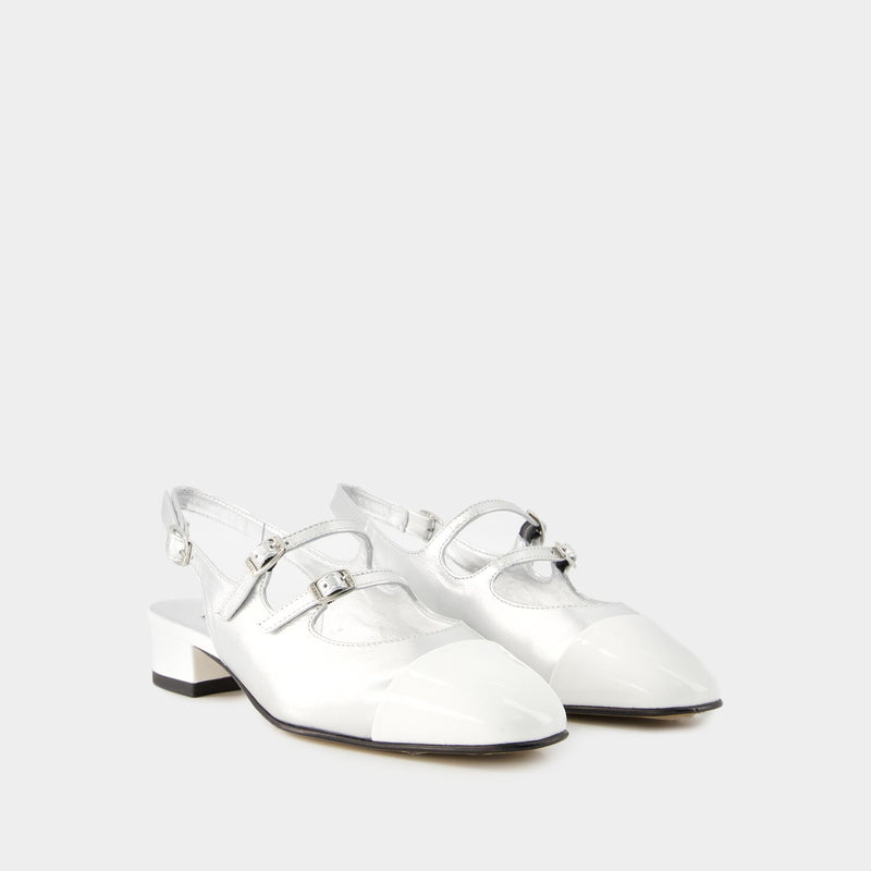 Abricot Pumps - Carel - Leather - White/Silver