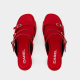 Kitty Sandals - Carel - Leather - Red