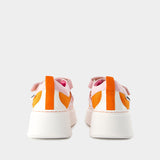 Baskina Sneakers - Carel - Leather - Orange/Pink